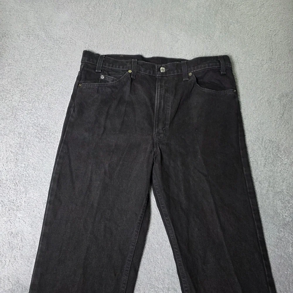 Levi's Mens 38x32 505 Jeans Black Orange Tab Made in USA Vintage Straight Leg